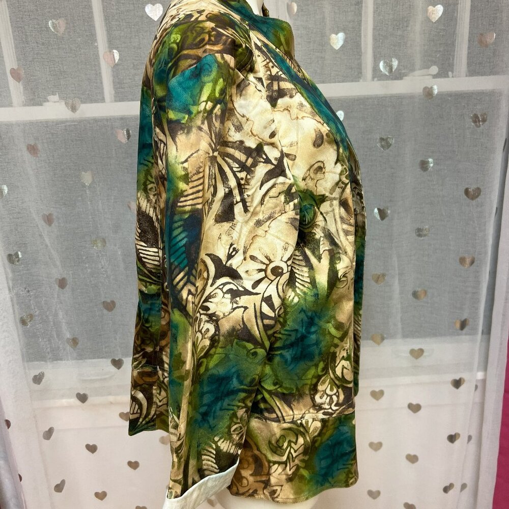 #139 Additions by Chico's Tropical-Colored Dress Shirt Size 3 (16) - Picture 2 of 6